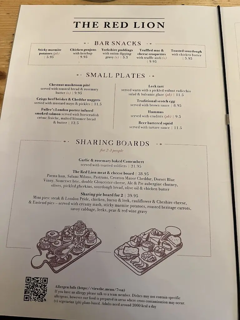 Menu_The Red Lion, Parliament Street_City of Westminster_image_2