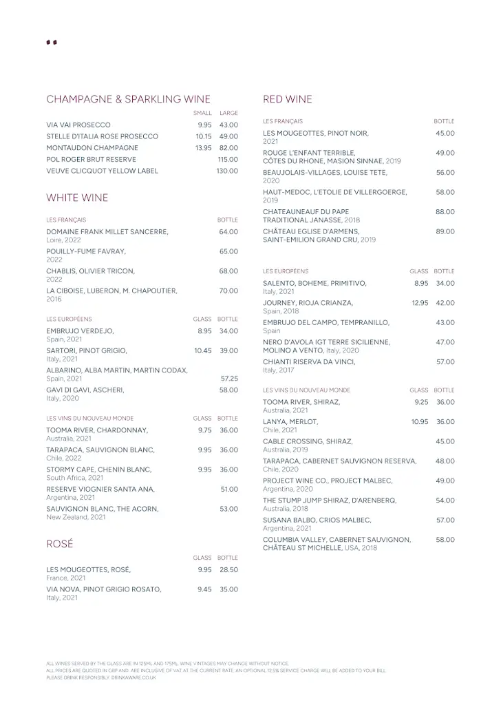 Menu_Brasserie Joël_City of Westminster_image_1