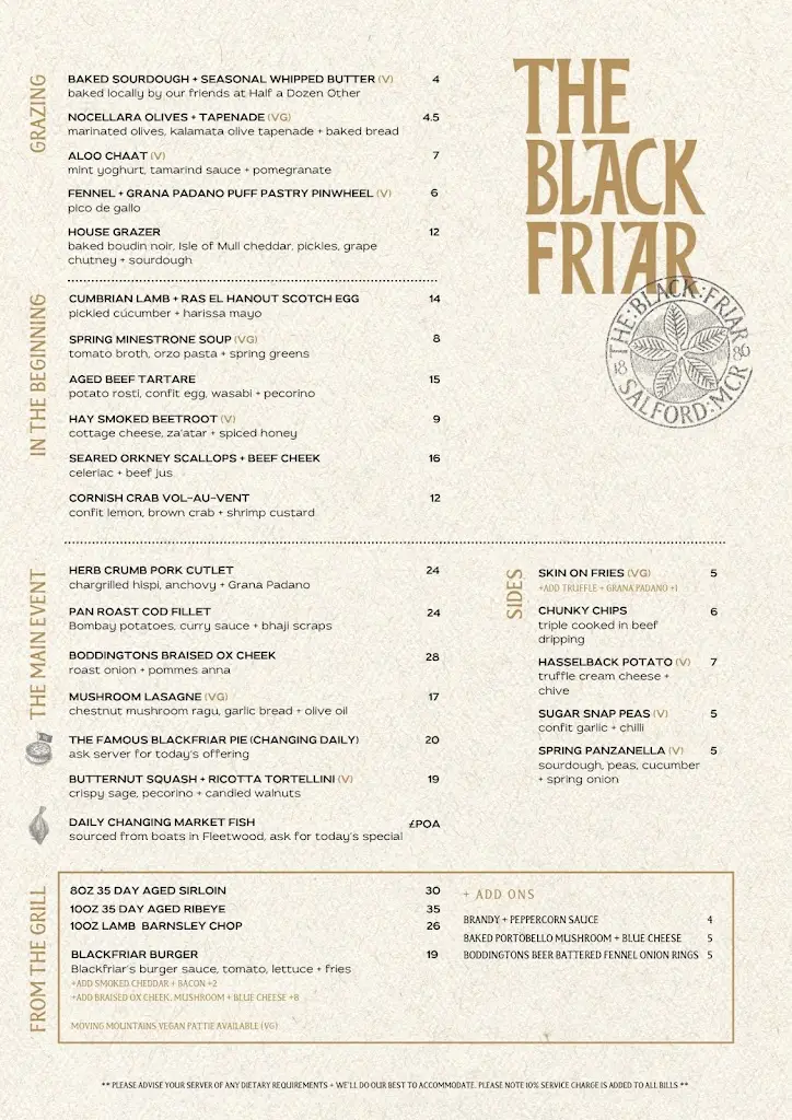 The Black Friar restaurant in City and Borough of Salford