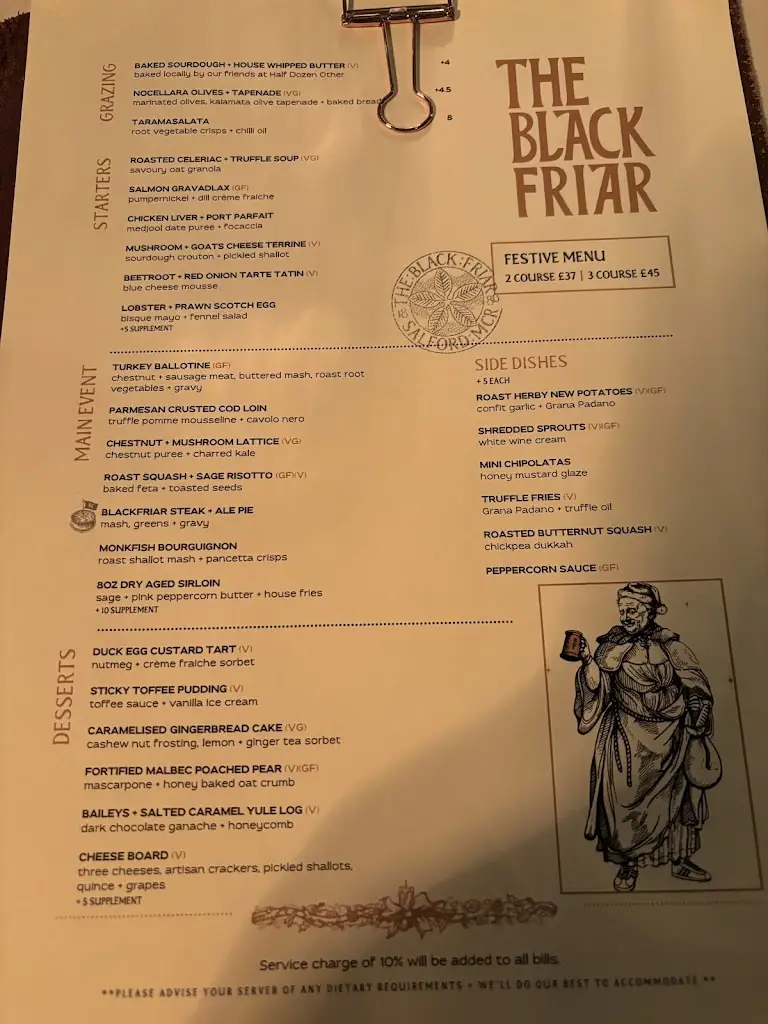 Menu_The Black Friar_City and Borough of Salford_image_4