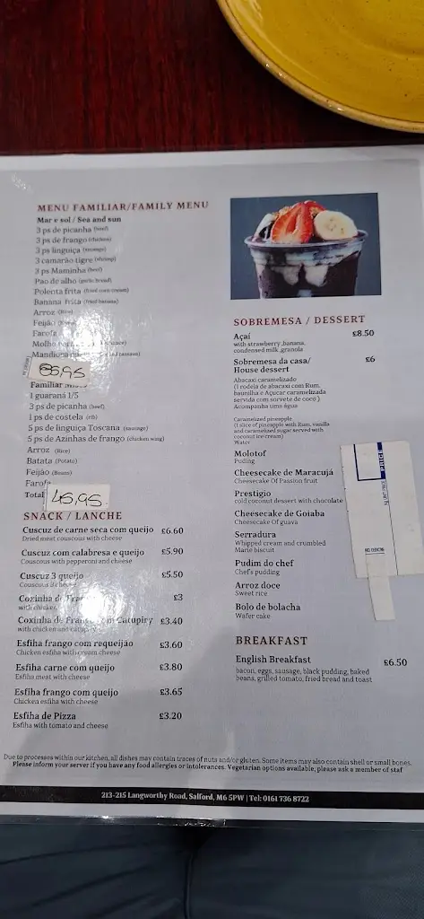 Menu_Rossio Restaurant_City and Borough of Salford_image_1