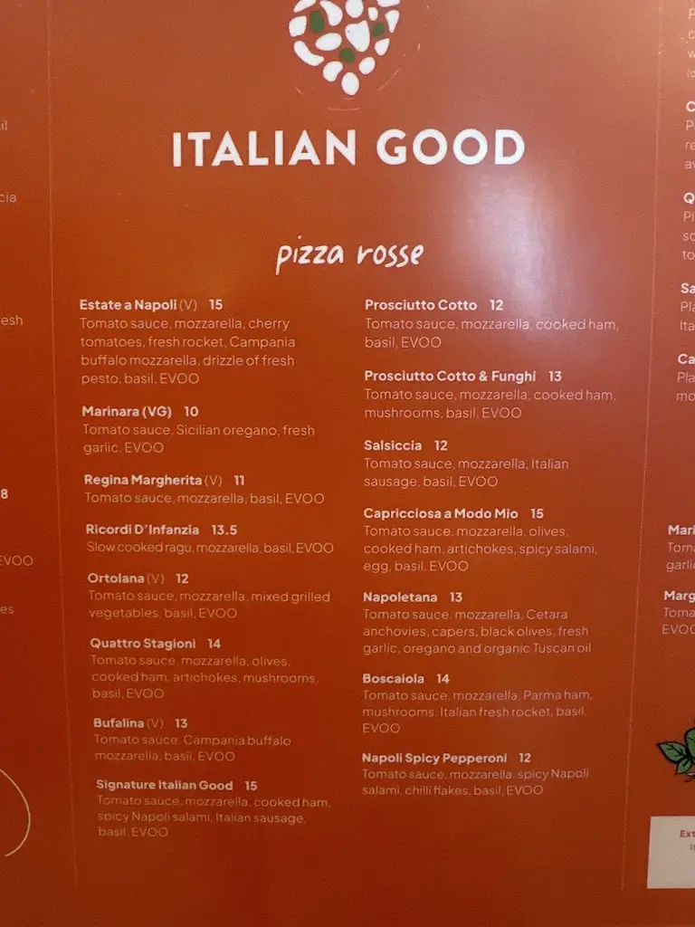 Menu_Italian Good - Pizzeria Napoletana_Addlestone_image_3