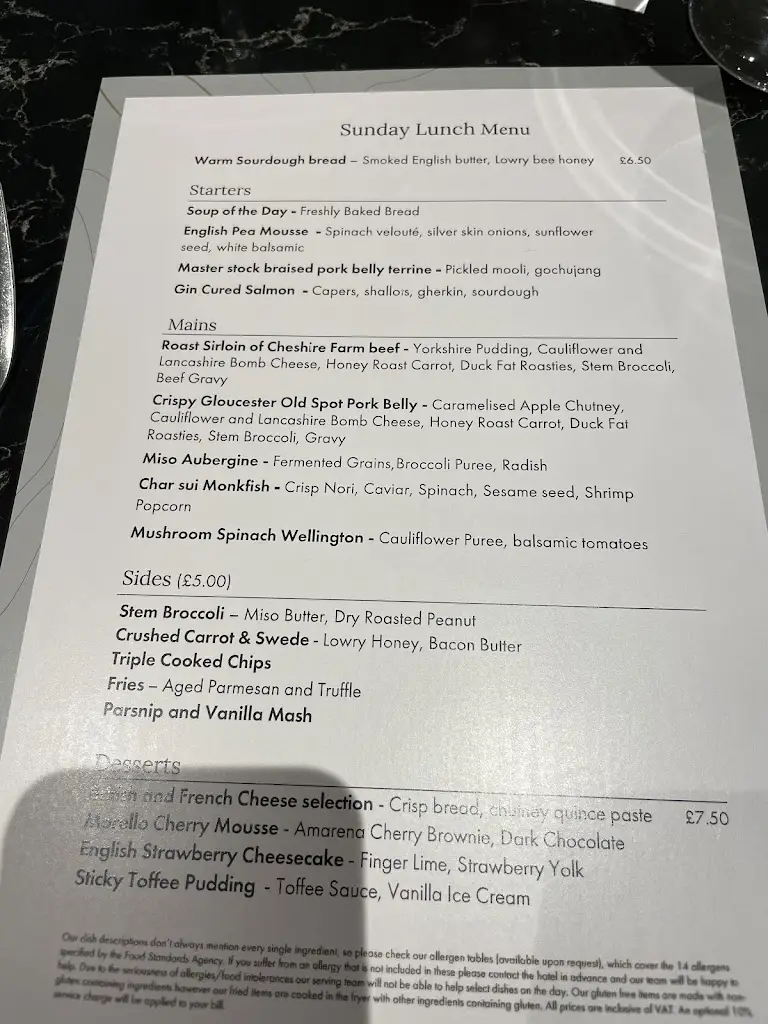 Menu_The River Restaurant_City and Borough of Salford_image_2