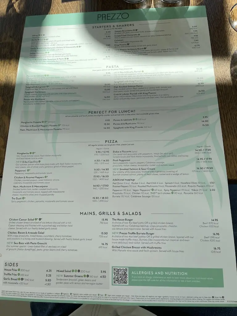 Menu_Prezzo Italian Restaurant Manchester Media City_City and Borough of Salford_image_3