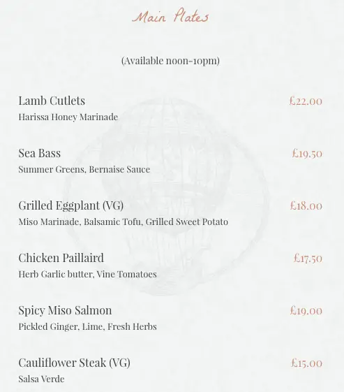 Menu_Menagerie_City and Borough of Salford_image_1