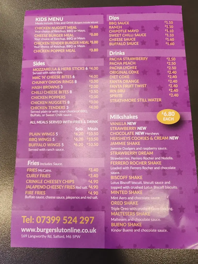 Menu_BURGERSLUT®_City and Borough of Salford_image_1