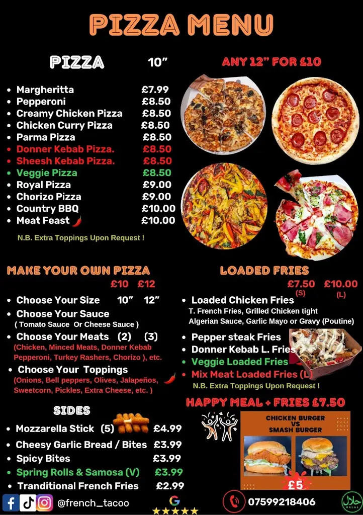 Menu_French Taco'o_City and Borough of Salford_image_1