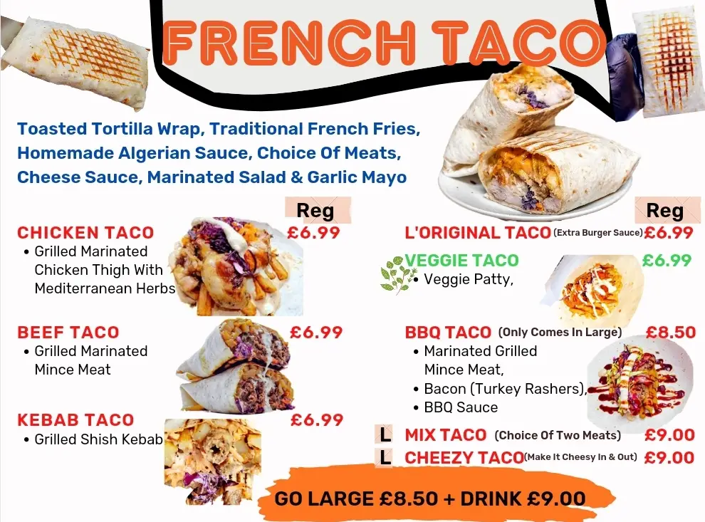 Menu_French Taco'o_City and Borough of Salford_image_2