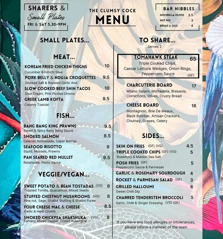 Menu_The Cock Inn_Clare_image_1