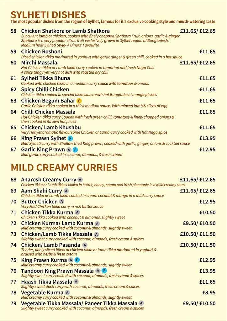 Menu_Mughal Knight Restaurant_Clare_image_1