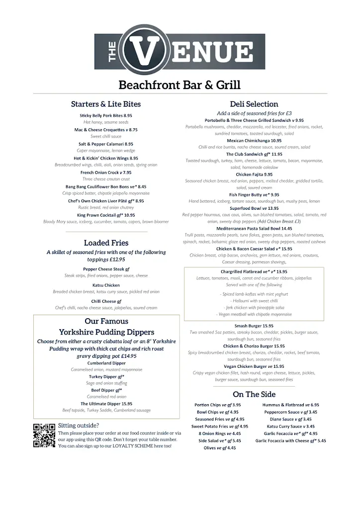 Menu_The Venue_Cleveleys_immagine_1