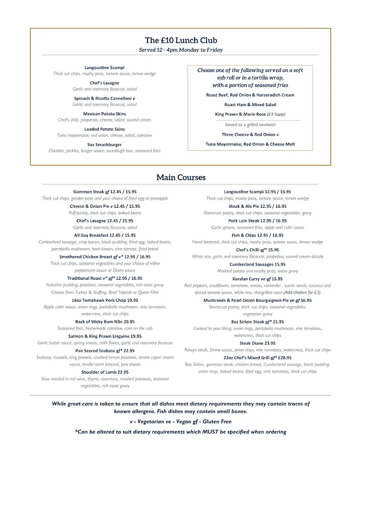 Menu_The Venue_Cleveleys_immagine_2