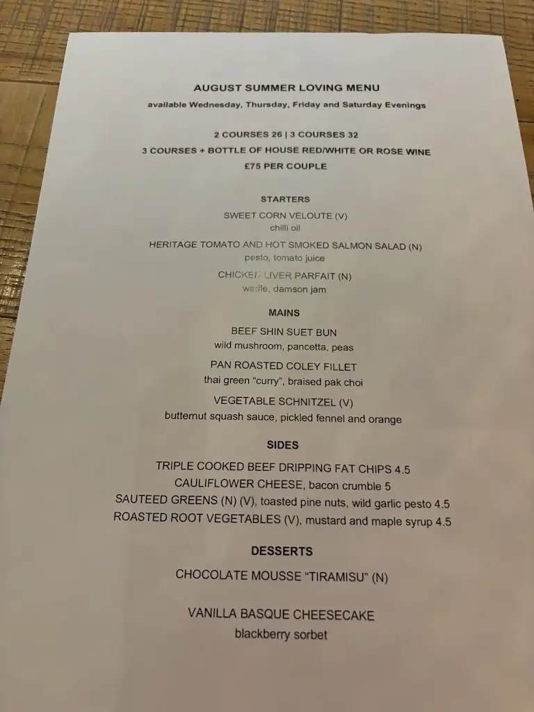 Menu_Twelve Restaurant and Lounge Bar_Cleveleys_immagine_2