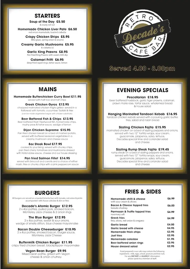 Menu_Decades Retro Cafe Bar_Cleveleys_image_1