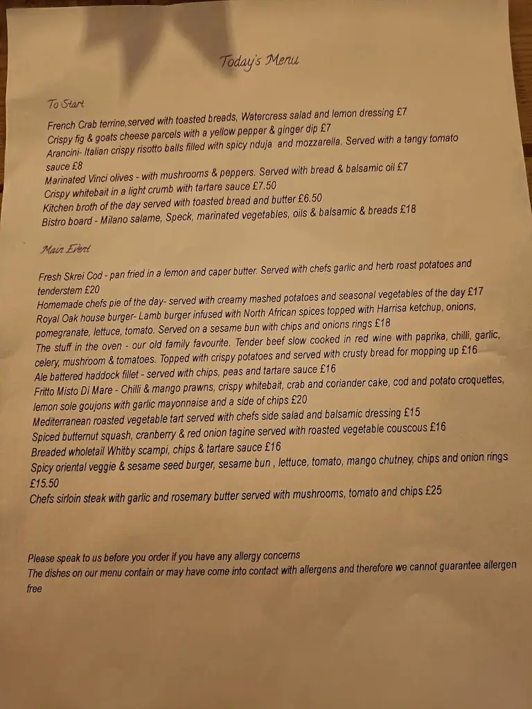 Menu_The Royal Oak_Cogenhoe_image_1