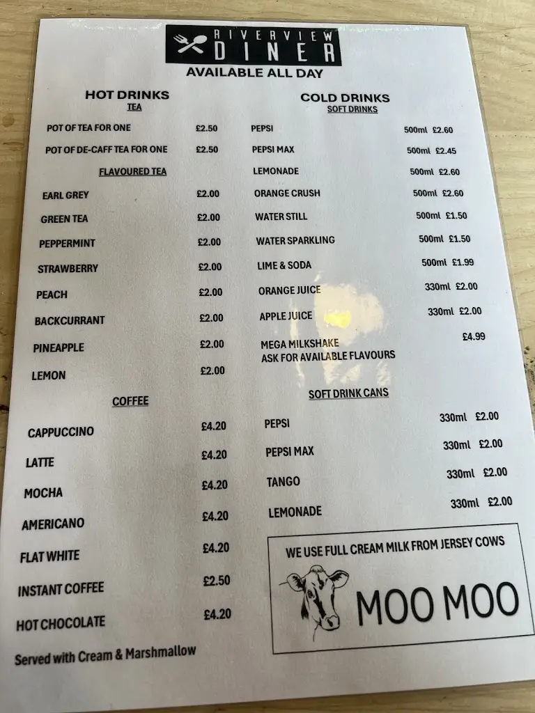 Menu_Riverview Diner_Cogenhoe_image_1