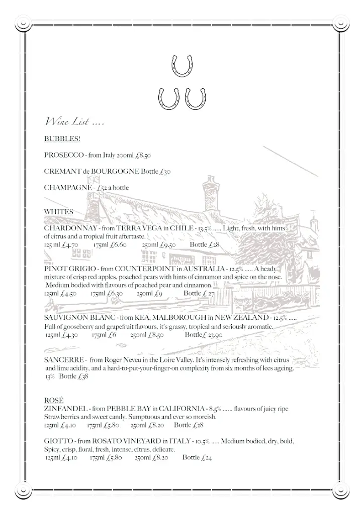 Menu_The Three Horseshoes_Cockfield_imagen_2