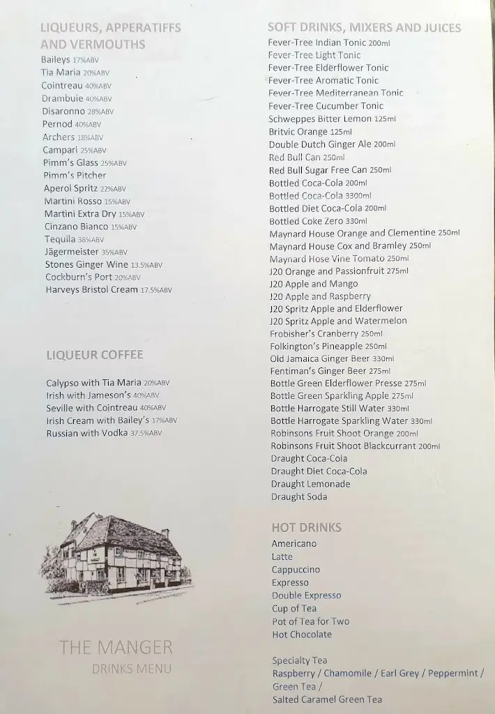 Menu_The Manger_Cockfield_image_1