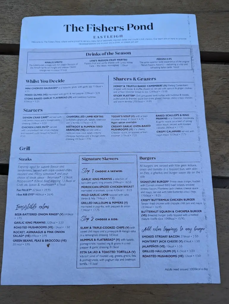 Menu_The Fishers Pond_Colden Common_immagine_2