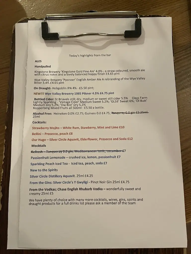 Menu_The Miners Country Inn_Coleford_image_1