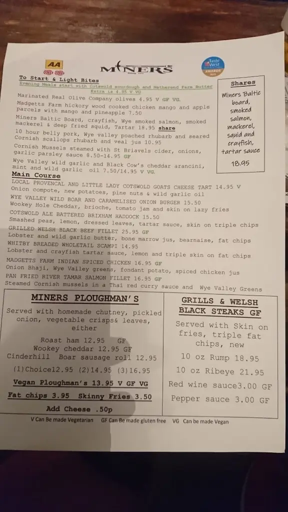 Menu_The Miners Country Inn_Coleford_image_3