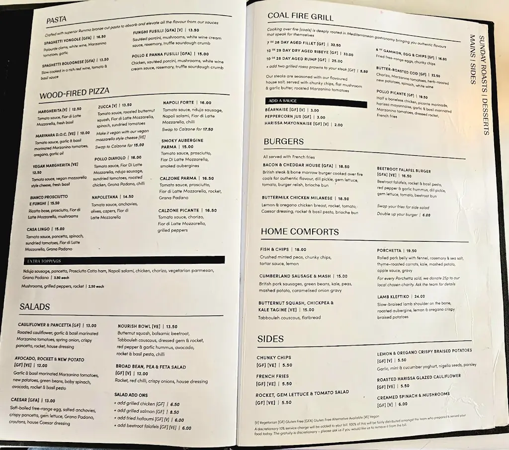 Menu_The Royal Foresters_Ascot_image_1