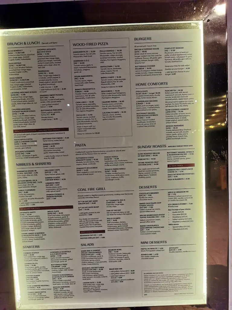 Menu_The Royal Foresters_Ascot_image_4