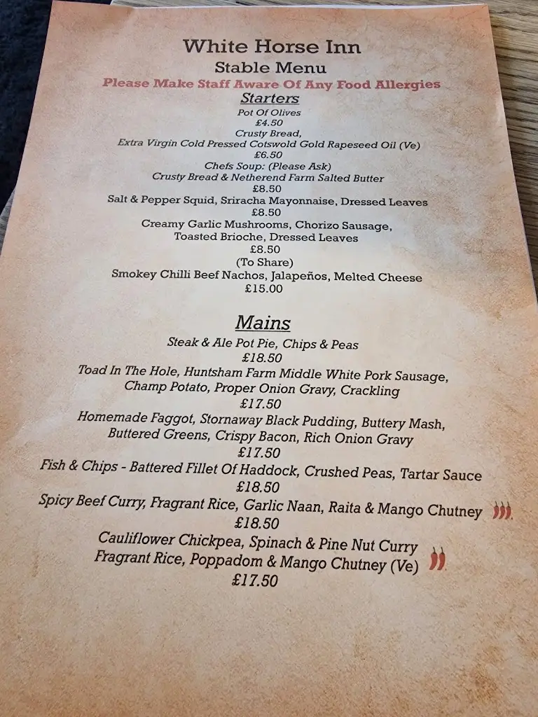 Menu_White Horse Inn_Coleford_image_1