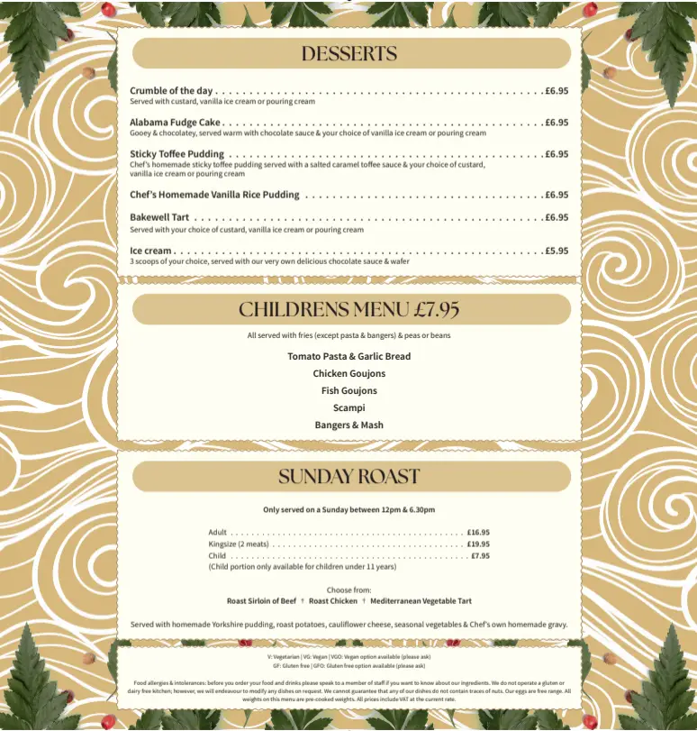 Menu_Cromwell's Collingham_Collingham_imagen_2