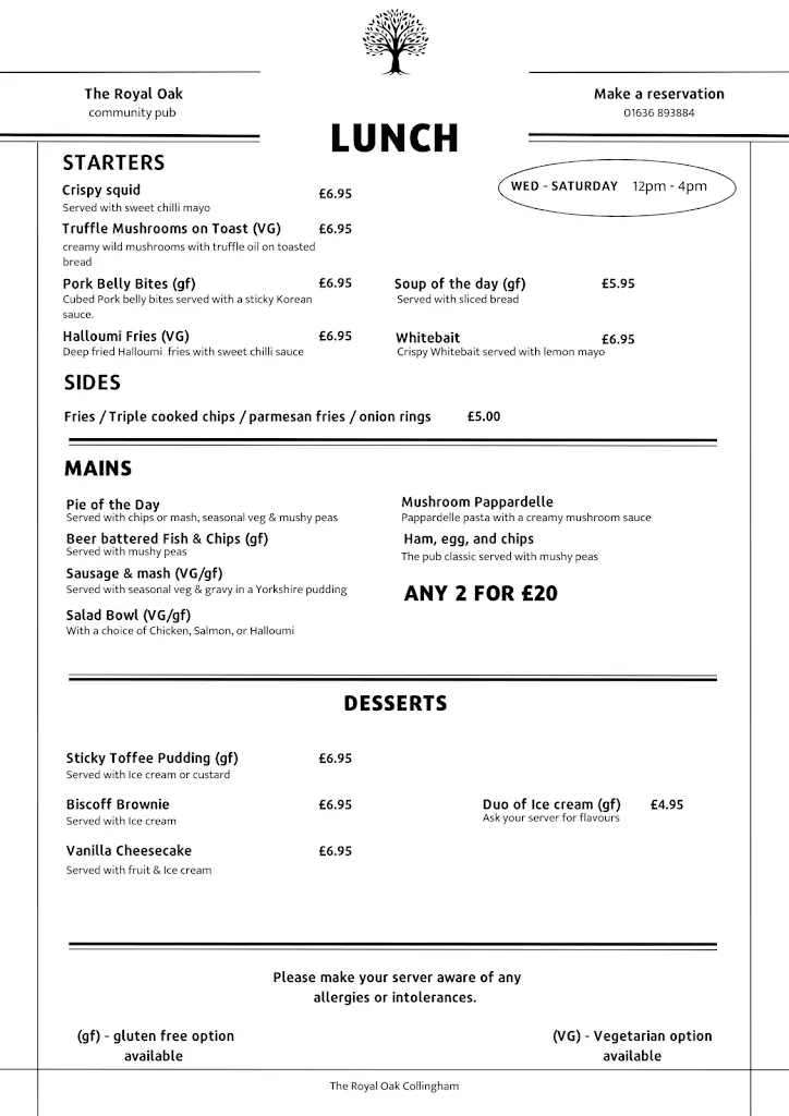 Menu_The Royal Oak Collingham Pub & Dining_Collingham_image_2