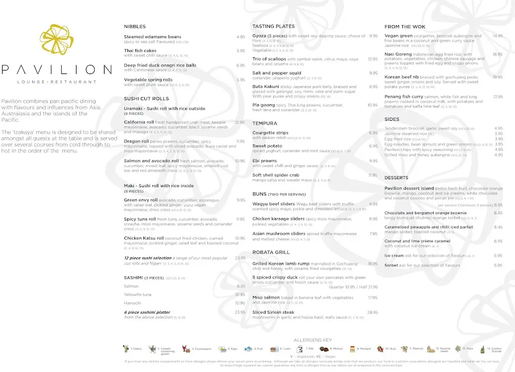 Menu_Pavilion Restaurant_Colchester_image_1