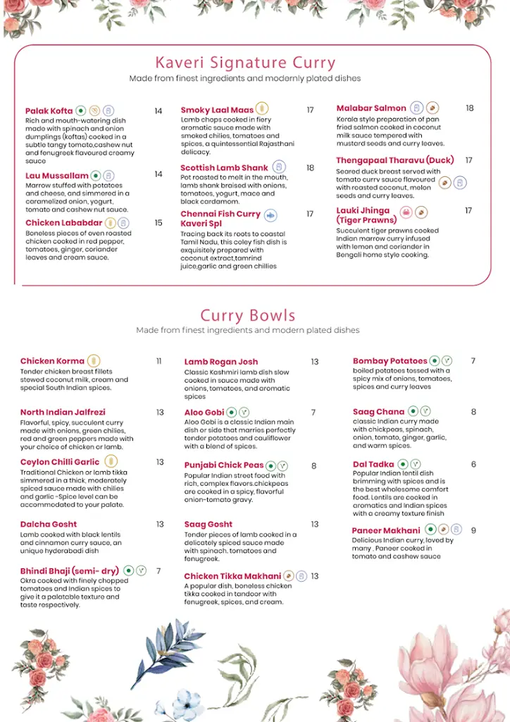 Menu_Kaveri - Modern Indian kitchen and bar_Colchester_image_2