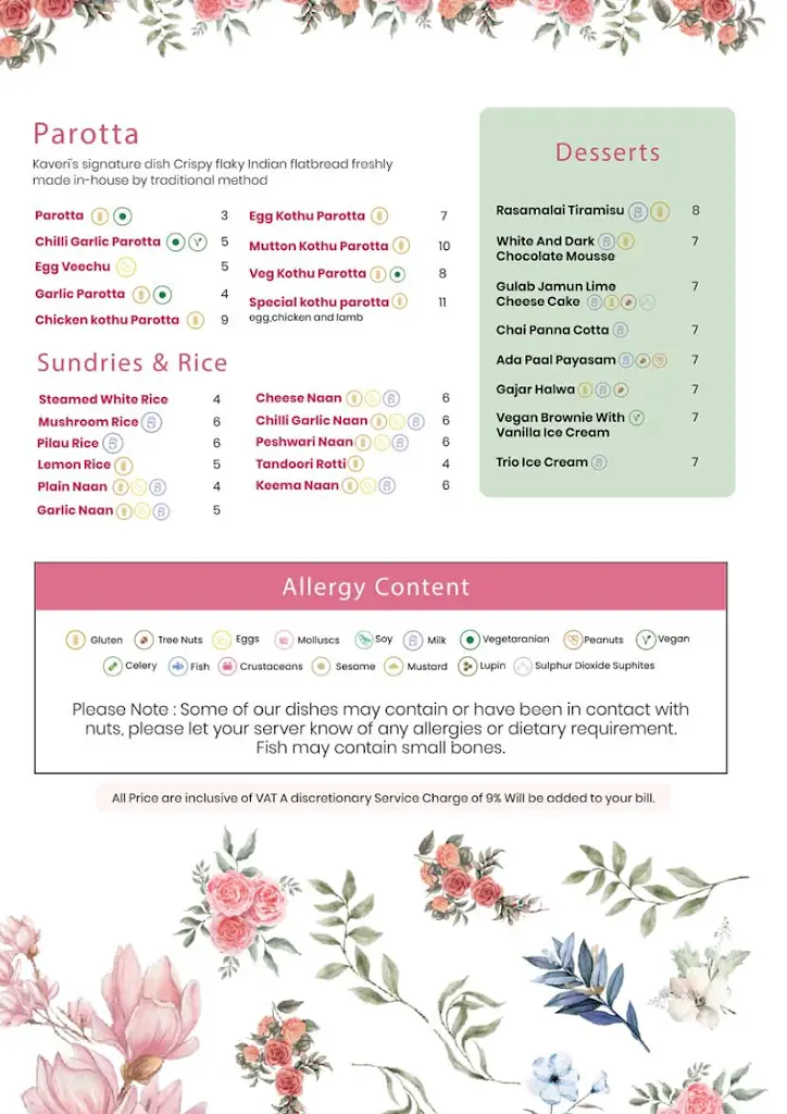 Menu_Kaveri - Modern Indian kitchen and bar_Colchester_image_4