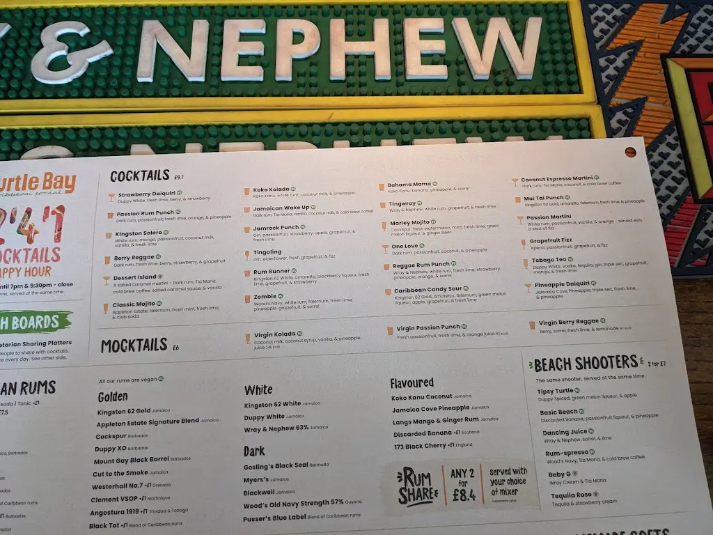 Menu_Turtle Bay Colchester_Colchester_immagine_4