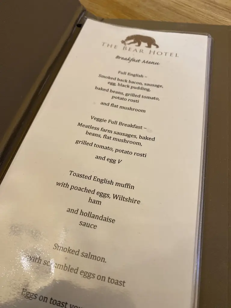 Menu_The Bear Hotel_Collingbourne Kingston_image_3