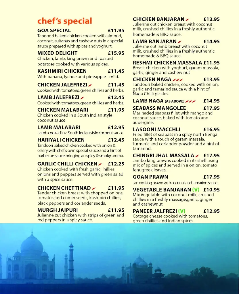 Menu_The Goa Balti Indian Restaurant_Collingbourne Kingston_image_2
