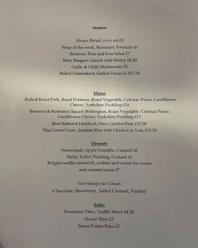 Menu_The Three Tuns, Great Bedwyn_Collingbourne Kingston_image_1