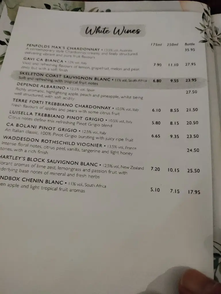 Menu_The Drum Inn_Cockington_image_2