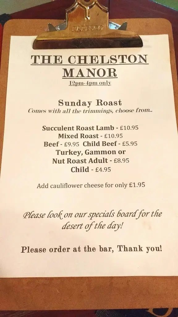 Menu_Chelston Manor_Cockington_image_2