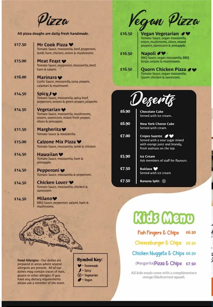 Menu_The Mr Cook’s Steak House_Cockington_image_1