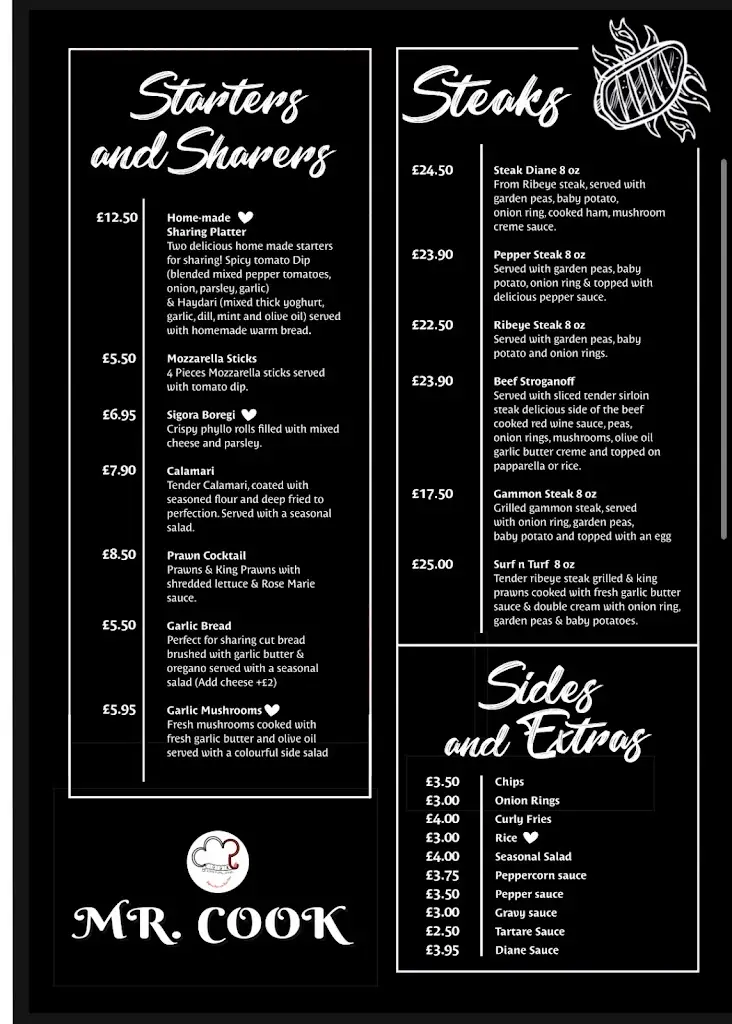 Menu_The Mr Cook’s Steak House_Cockington_image_4
