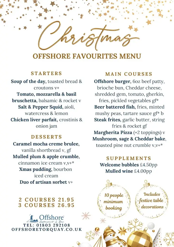 Menu_The Offshore Bar and Restaurant_Cockington_image_1