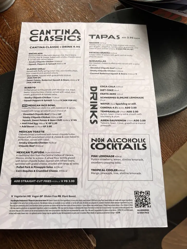 Menu_Las Iguanas - Torquay_Cockington_image_1