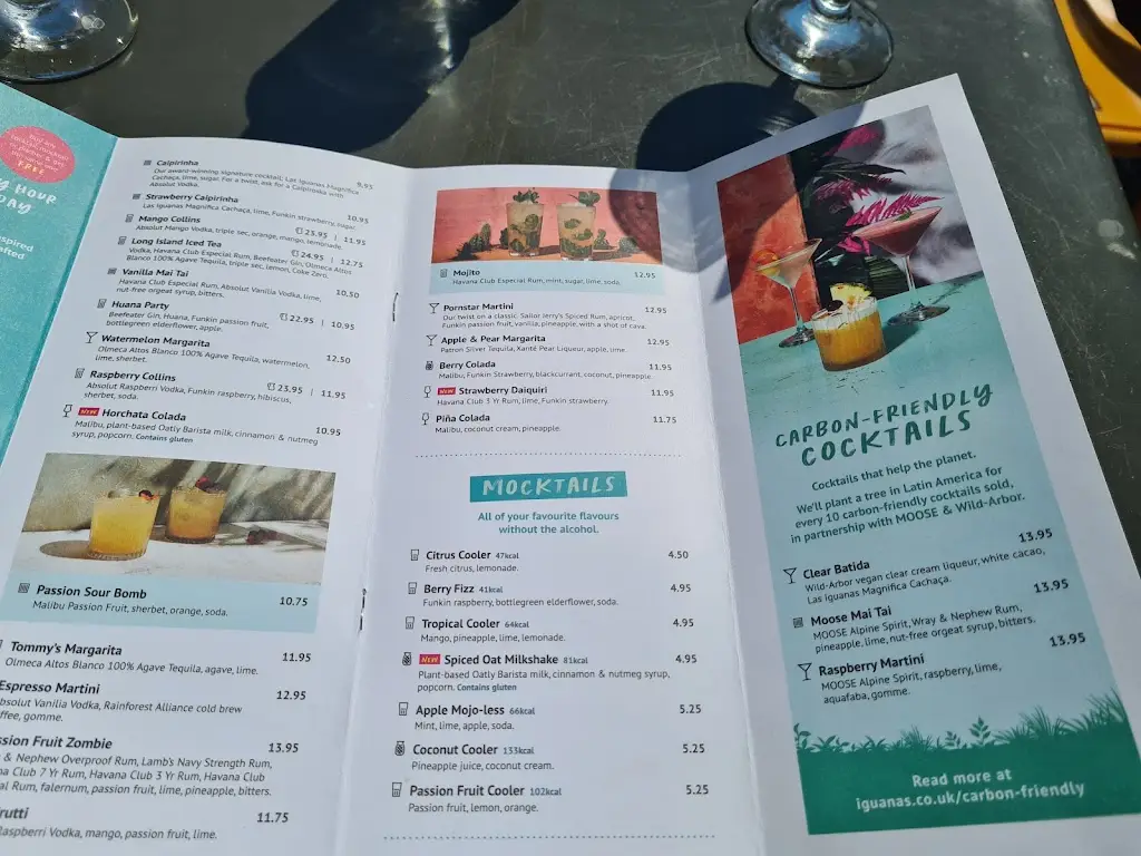 Menu_Las Iguanas - Torquay_Cockington_image_3