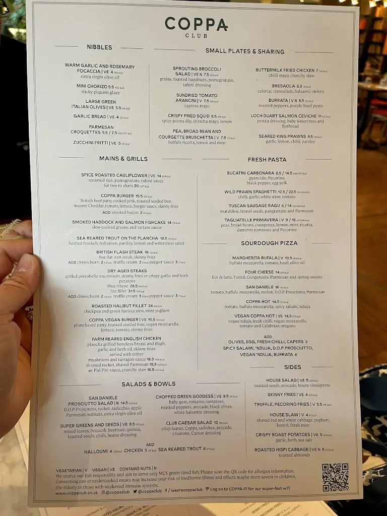 Menu_Coppa Club Cobham_Cobham_image_1