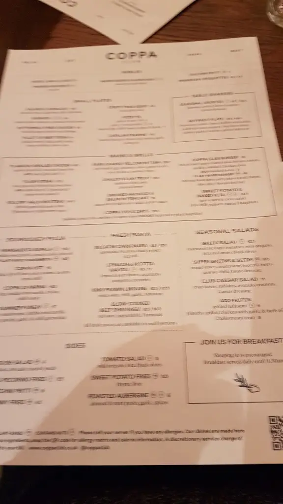 Menu_Coppa Club Cobham_Cobham_image_2