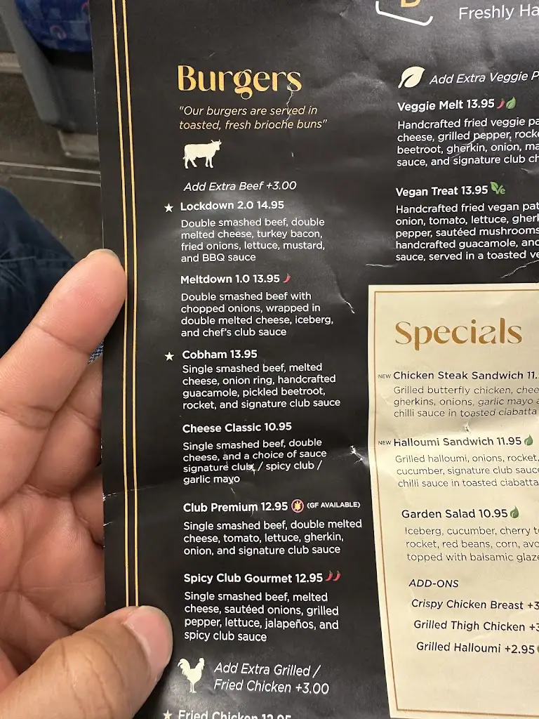 Menu_Gourmet Burger Club - Cobham_Cobham_image_1