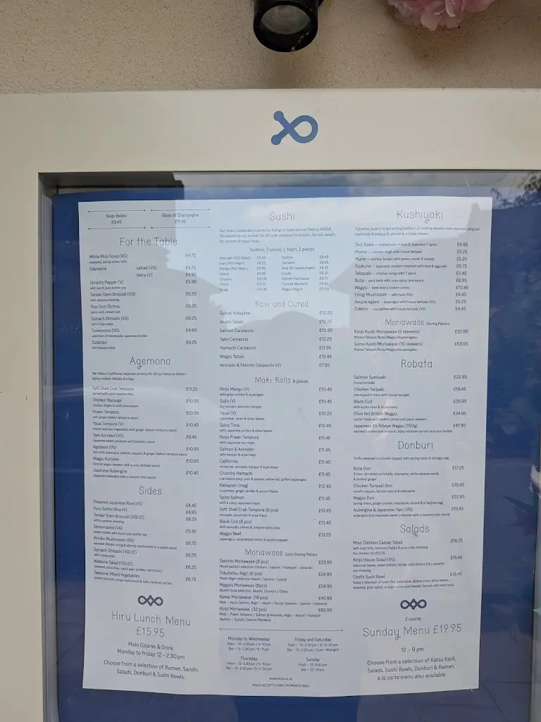 Menu_Kinjo - Japanese Restaurant, Bar & Grill_Cobham_image_1