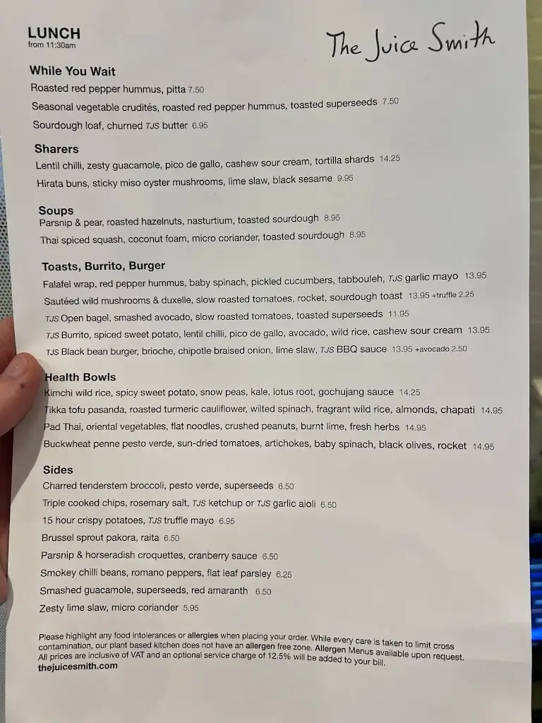 Menu_The Juice Smith_Cobham_image_1
