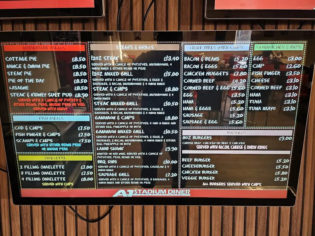 Menu_A1 Stadium Diner_Colsterworth_immagine_2